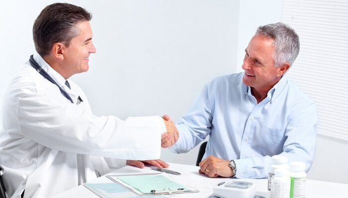 consulta médica para prostatite